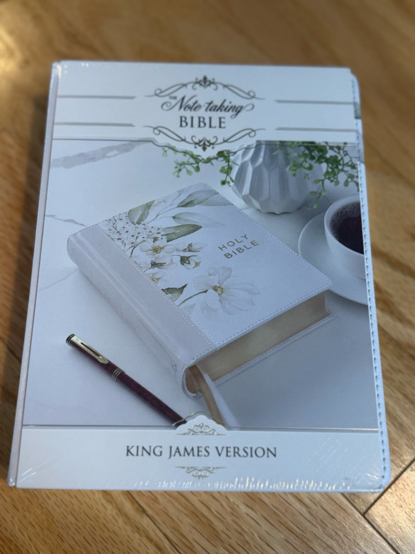 KJV White Floral Note-Taking Bible